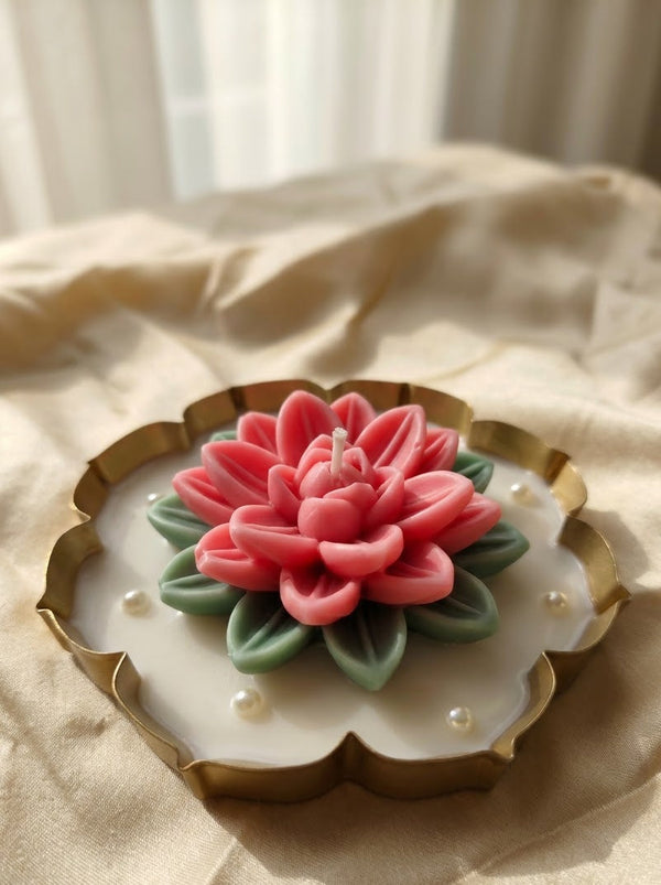 Lotus Serenity | 5.5'' Metal Urli Candle