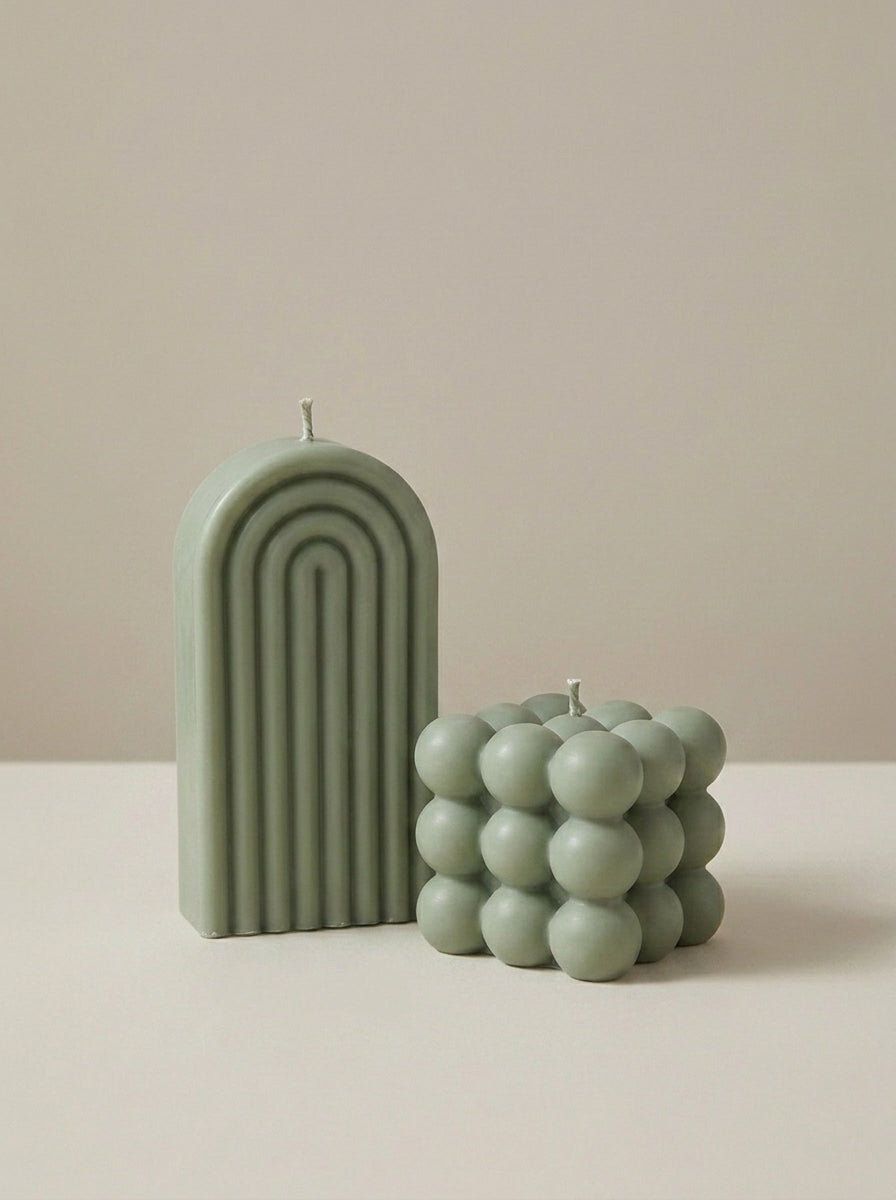 Arch & Bubble Candle Duo