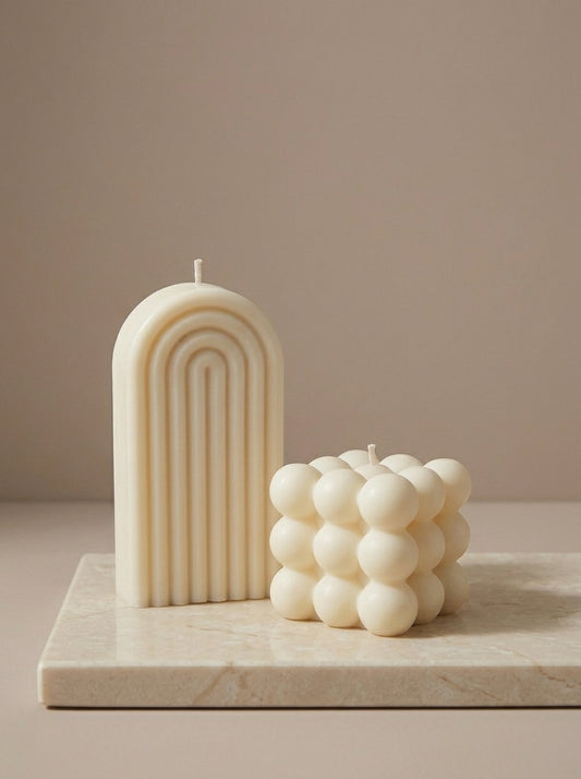 Arch & Bubble Candle Duo