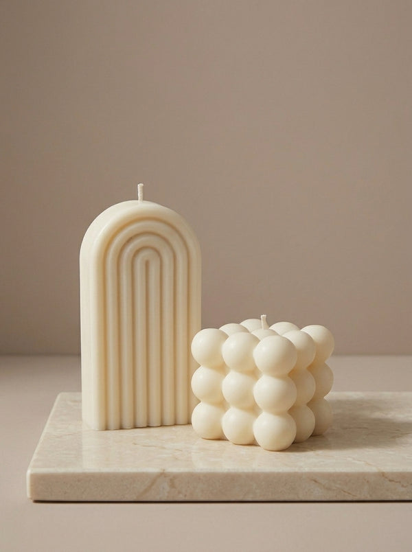 Arch & Bubble Candle Duo