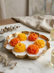 Festive Marigold | 5.5'' Metal Urli Candle