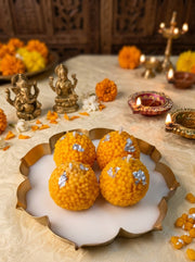 Shubh Motichoor | 5.5'' Metal Urli Candle