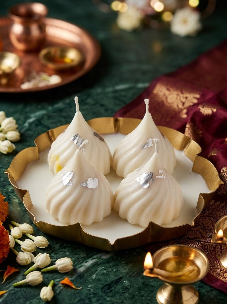 Shubh Modak | 5.5'' Metal Urli Candle