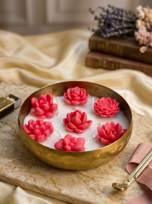 Swarna Blossom | 5'' Hammered Metal Urli Candle