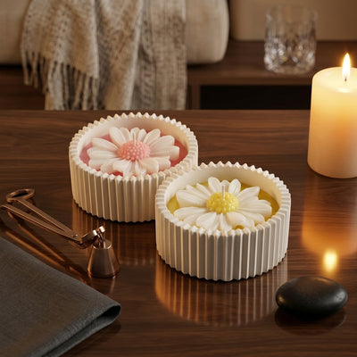 Daisy Bloom Candle Duo