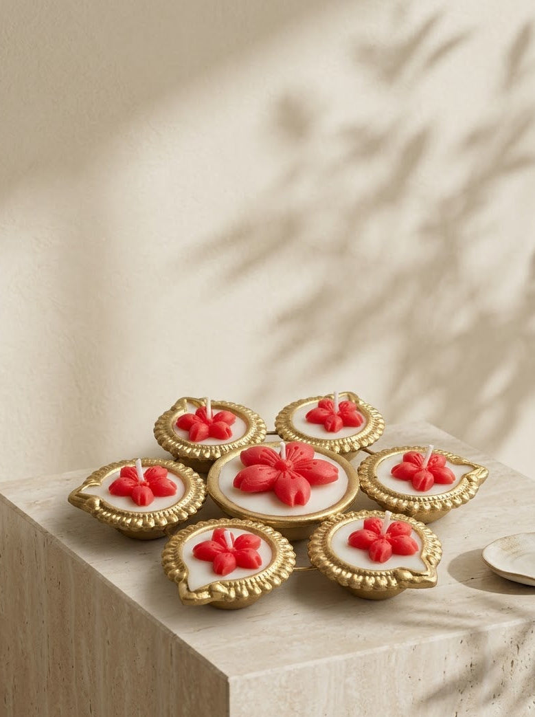Cherry Blossom Diya Urli