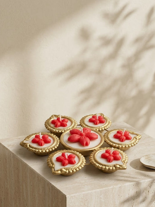 Cherry Blossom Diya Urli